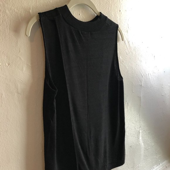 Rag & Bone Jean sleeveless black mock turtleneck - Picture 4 of 6